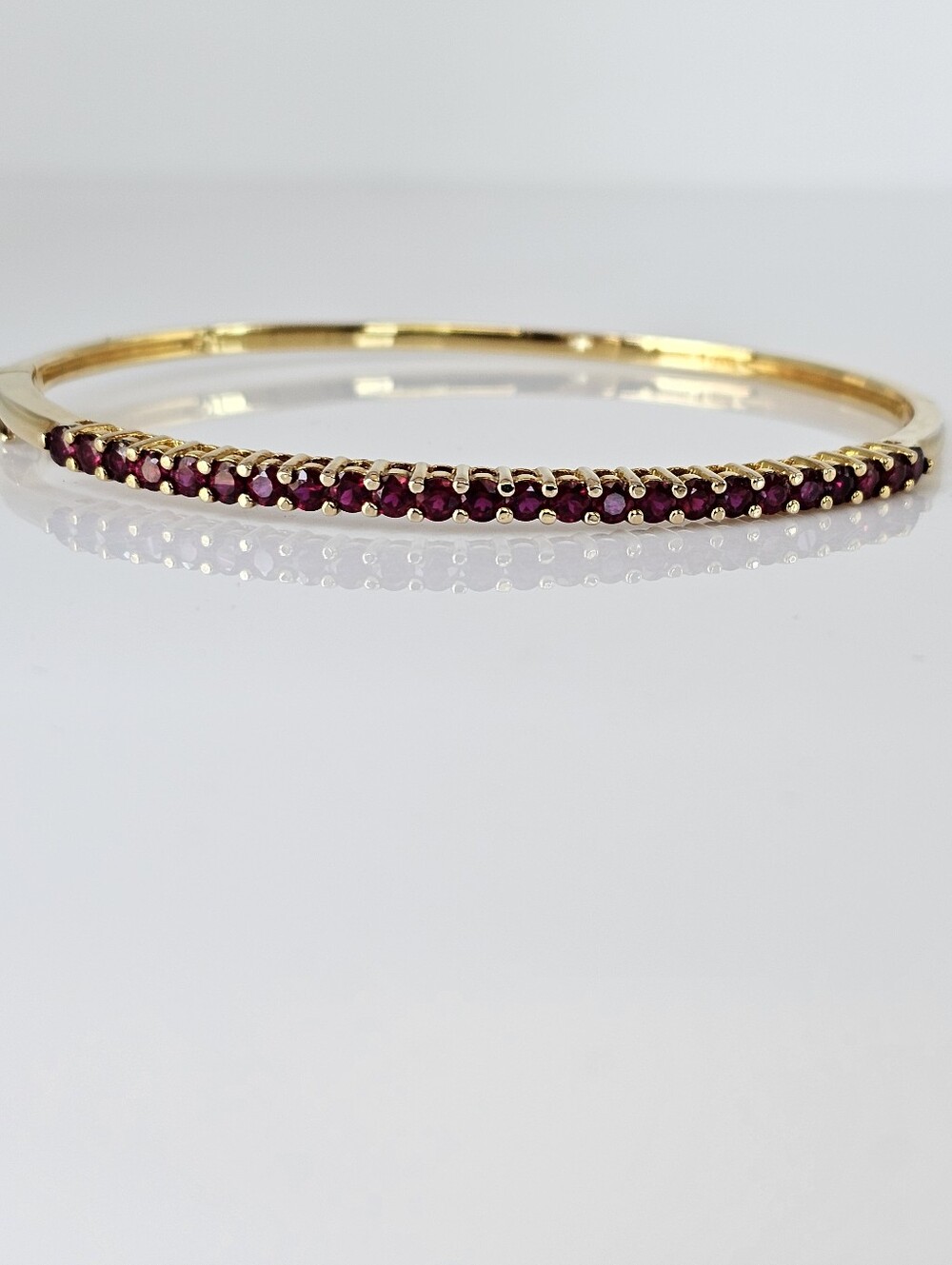 Ross Simons Rubies 18K Gold Vermeil Oval Hinged Lock Clasp Bangle
